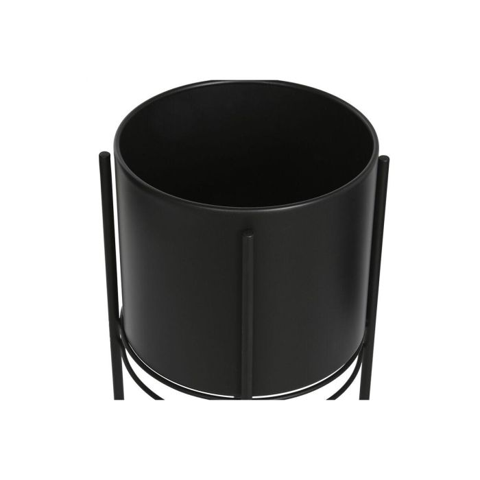 Set de Maceteros DKD Home Decor Negro Metal 30 x 30 x 70 cm 2