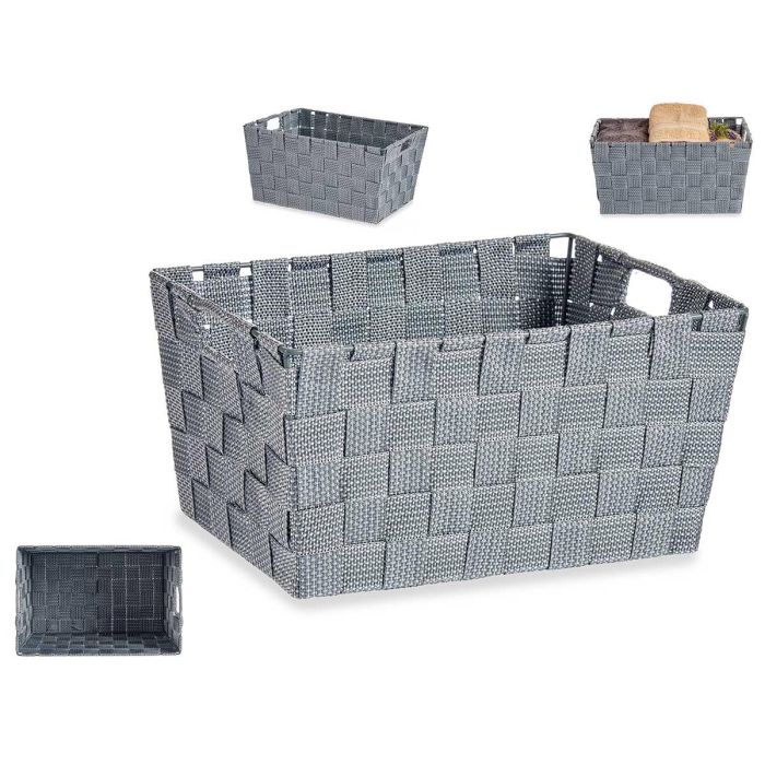 Cesta de Tela Kipit Gris 30x14x20 cm - 5L (18 Unidades) Cesta de Tela Kipit Gris 30x14x20 cm - 5L (18 Unidades)