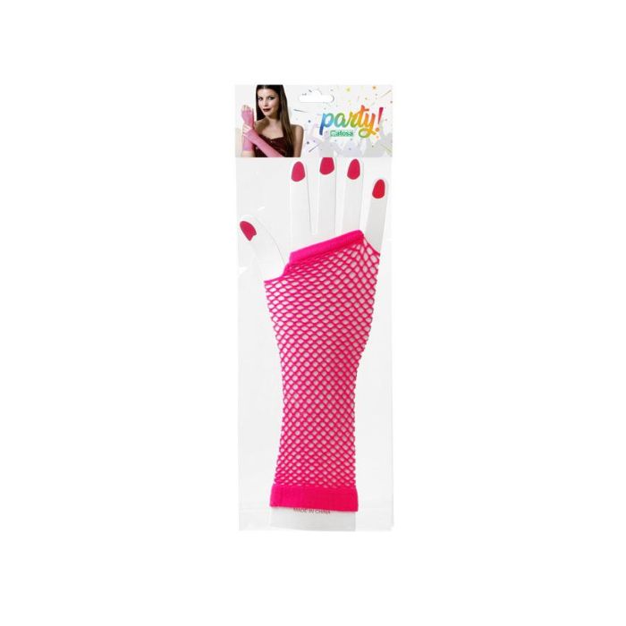 Guantes Rejilla Fucsia Mujer Adulto 1