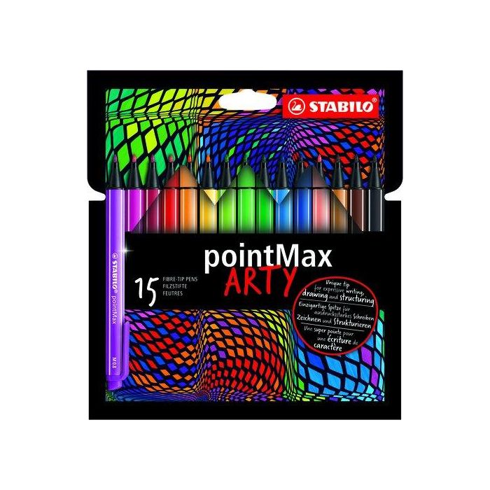Rotulador Fibra Stabilo Pointmax Arty Line Estuche Carton De 15 (Set de 6)