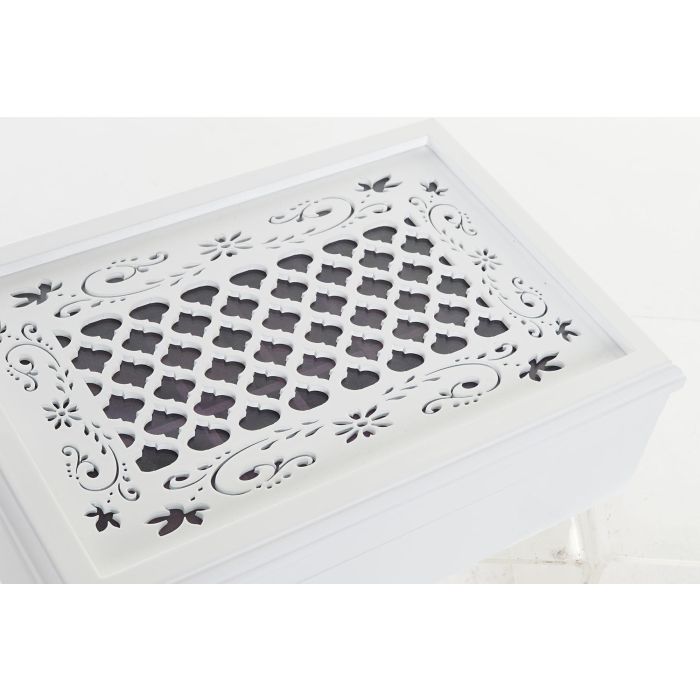 Relojero Romantico DKD Home Decor Blanco Lila 20 x 9.5 x 29 cm 3 Relojero Romantico DKD Home Decor Blanco Lila 20 x 9.5 x 29 cm 3