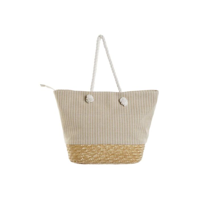 Bolso Mediterraneo DKD Home Decor Beige Azul 16 x 33 x 52 cm (2 Unidades) 1