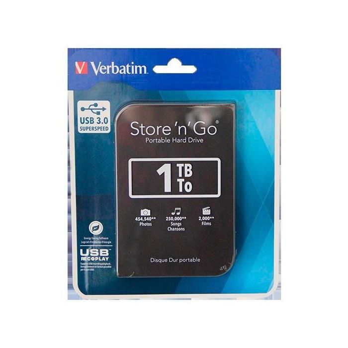 Verbatim Disco Duro Externo 1Tb Hdd 2.5" Usb 3.0 Negro