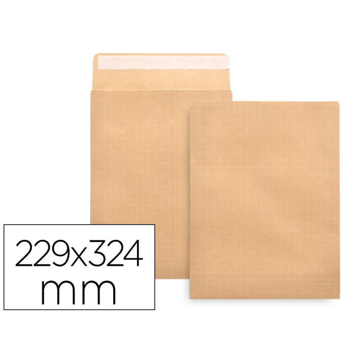 Liderpapel Sobre Bolsa Kraft DIN C4 229x324 mm con Tira de Silicona - Caja de 250 Unidades 0 Liderpapel Sobre Bolsa Kraft DIN C4 229x324 mm con Tira de Silicona - Caja de 250 Unidades 0