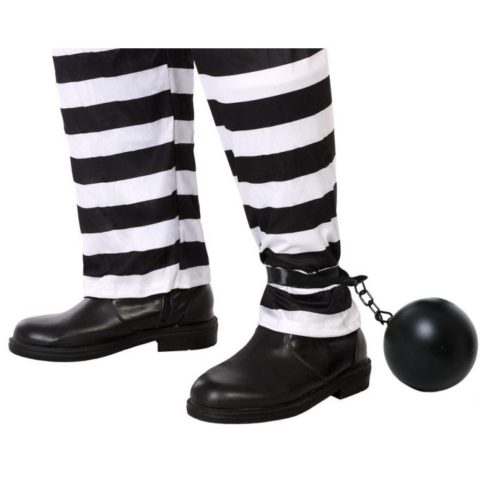 Bola Negra con Cadena para Disfraz de Prisionero Adulto - Accesorio para Carnavales, Halloween y Fiestas Temáticas 0 Bola Negra con Cadena para Disfraz de Prisionero Adulto - Accesorio para Carnavales, Halloween y Fiestas Temáticas 0