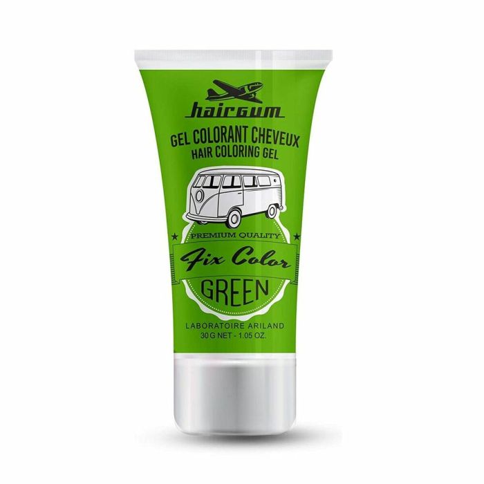 Hairgum Fix Color Gel Colorante Verde para Cabello - Baño de Color Temporal de 30ml, Fácil Eliminación y Sin Residuos, Secado Rápido Hairgum Fix Color Gel Colorante Verde para Cabello - Baño de Color Temporal de 30ml, Fácil Eliminación y Sin Residuos, Secado Rápido