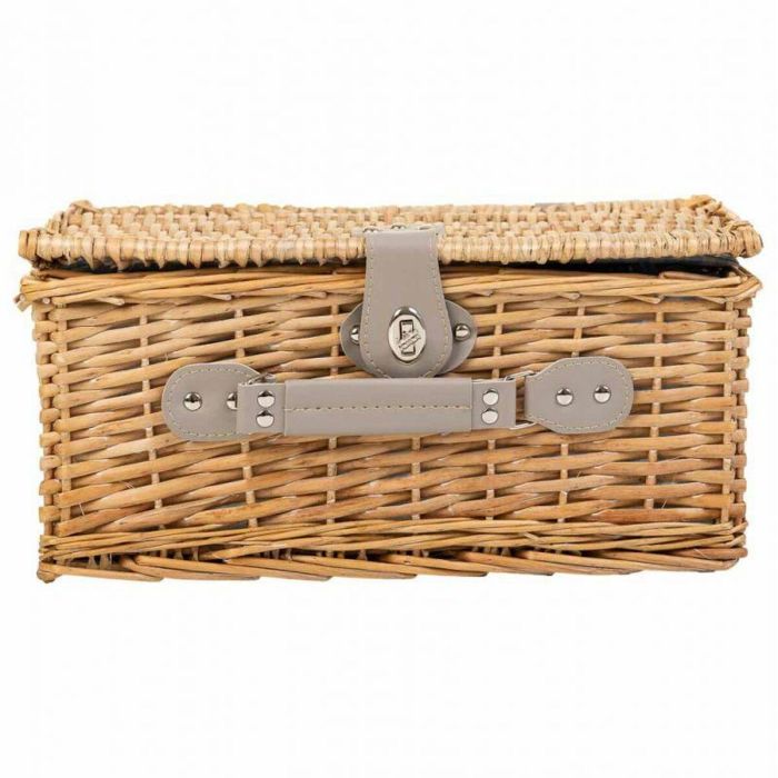 Cesta de Picnic Alexandra House Living Gris Natural Mimbre 7