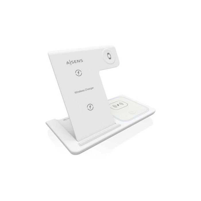 Aisens Cargador Inalambrico Usb-C 3 En 1 De 15 W Movil, Apple Wacht, Auriculares Con Estuche De Carga, Blanco Aisens Cargador Inalambrico Usb-C 3 En 1 De 15 W Movil, Apple Wacht, Auriculares Con Estuche De Carga, Blanco
