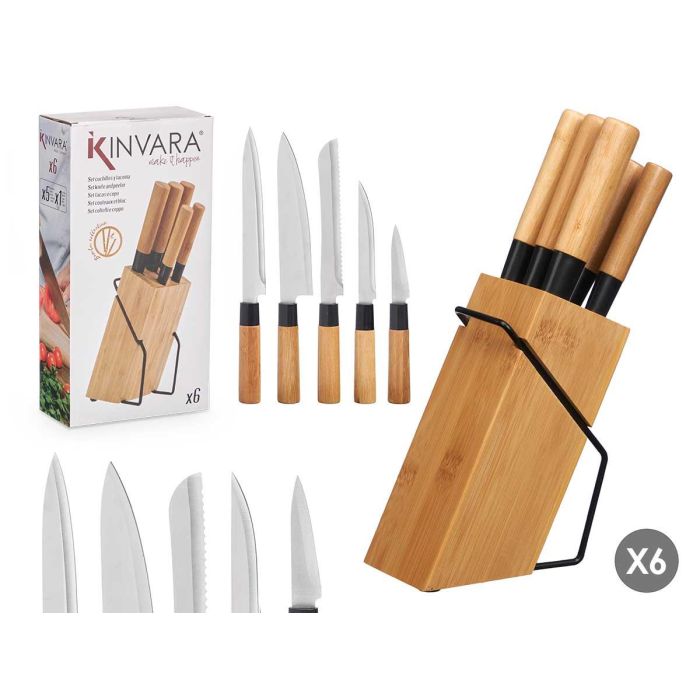 Tacoma 5 Cuchillos Bambu Kinvara 18X36CM (4 Unidades) Tacoma 5 Cuchillos Bambu Kinvara 18X36CM (4 Unidades)