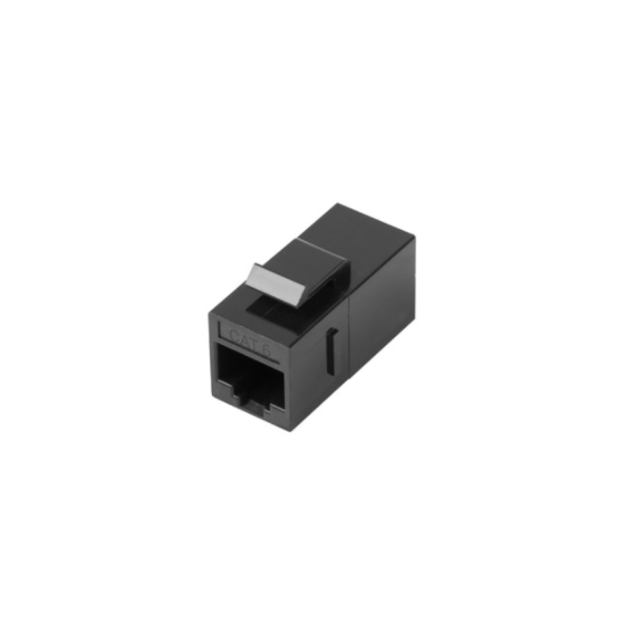 Lanberg Keystone Feed-Thru RJ45 Cat 6 Conector UTP Negro para Redes