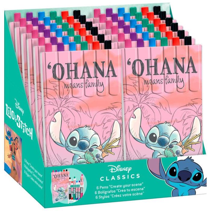 Blister 6 boligrafos Stitch Disney 2 Blister 6 boligrafos Stitch Disney 2