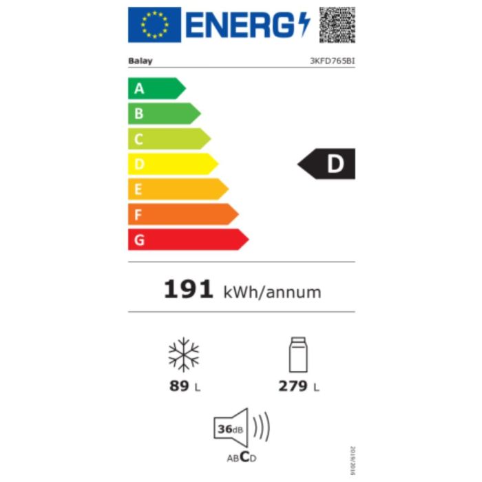 Frigorífico combinado Balay 3KFD765BI Blanco (203 x 60 cm) 1