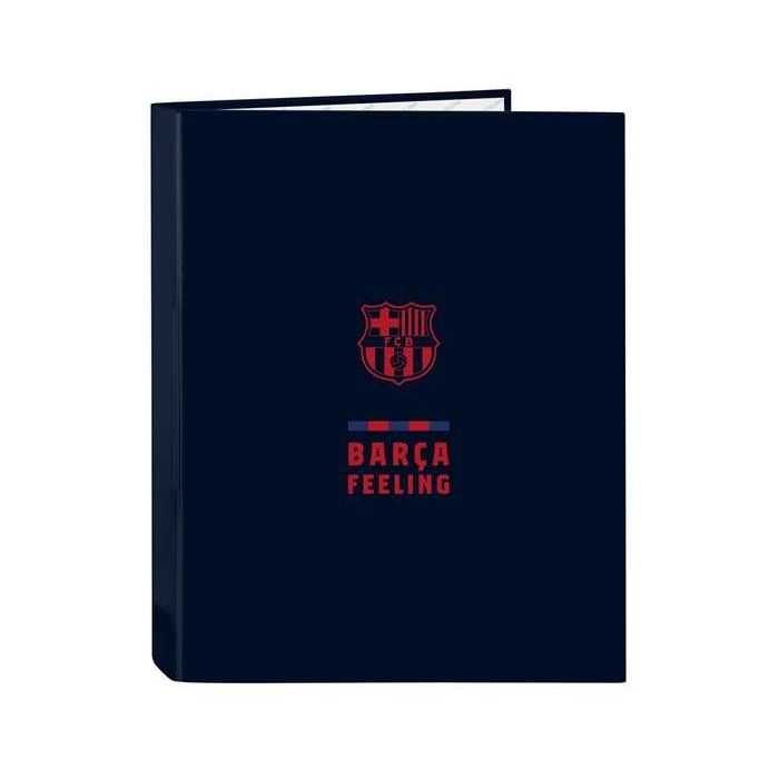 Carpeta de anillas F.C. Barcelona Azul marino A4 (26.5 x 33 x 4 cm)