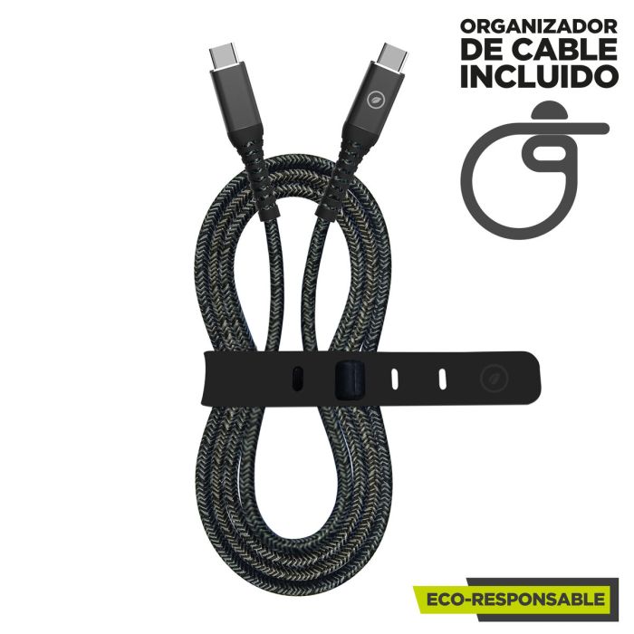 muvit for change cable Tipo C a Tipo C 5A/240W 1.2m resistente negro 5 muvit for change cable Tipo C a Tipo C 5A/240W 1.2m resistente negro 5