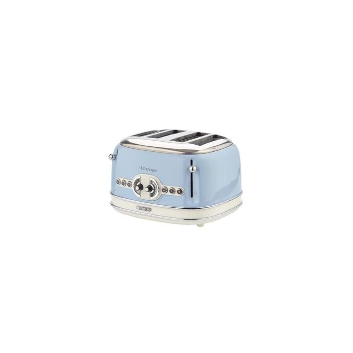 Ariete 156/05 Tostador de 4 Ranuras, 6 Niveles de Tueste, Función Descongelar y Recalentar, Bandeja Recogemigas Extraíble, Azul Ariete 156/05 Tostador de 4 Ranuras, 6 Niveles de Tueste, Función Descongelar y Recalentar, Bandeja Recogemigas Extraíble, Azul