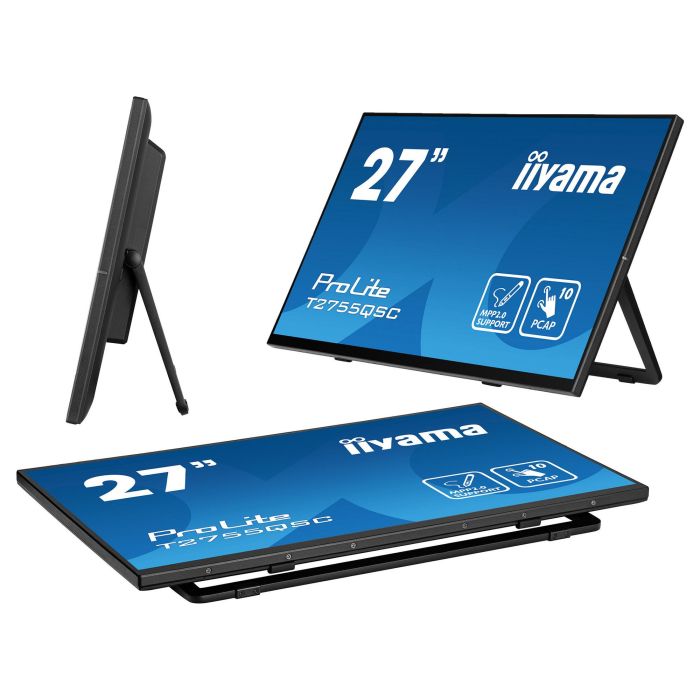 Iiyama T2755QSC-B1 Monitor 27" IPS 2560x1440 Táctil Multitáctil PCAP 10 Puntos MPP2.0 con Lápiz Compatible, Bisel Plano, Negro 9