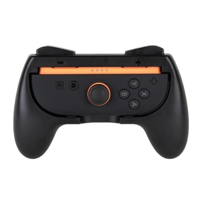 KONIX 3328170304320 Par de soportes para Joy-Con Nintendo Switch 2, forma clásica del mando, Negro 2