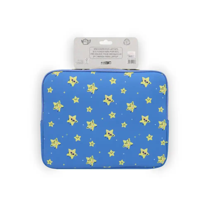 Mr.Wonderful Funda para portátil 12" estrellas, protección acolchada y diseño alegre 10