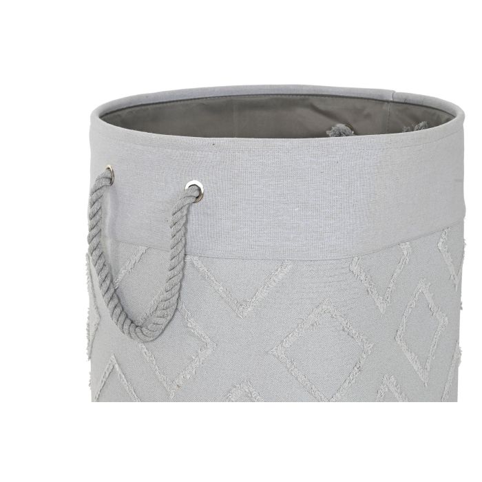 DKD Home Decor Cesta Basicos Gris Crema 40 x 44 x 40 cm (4 Unidades) 2