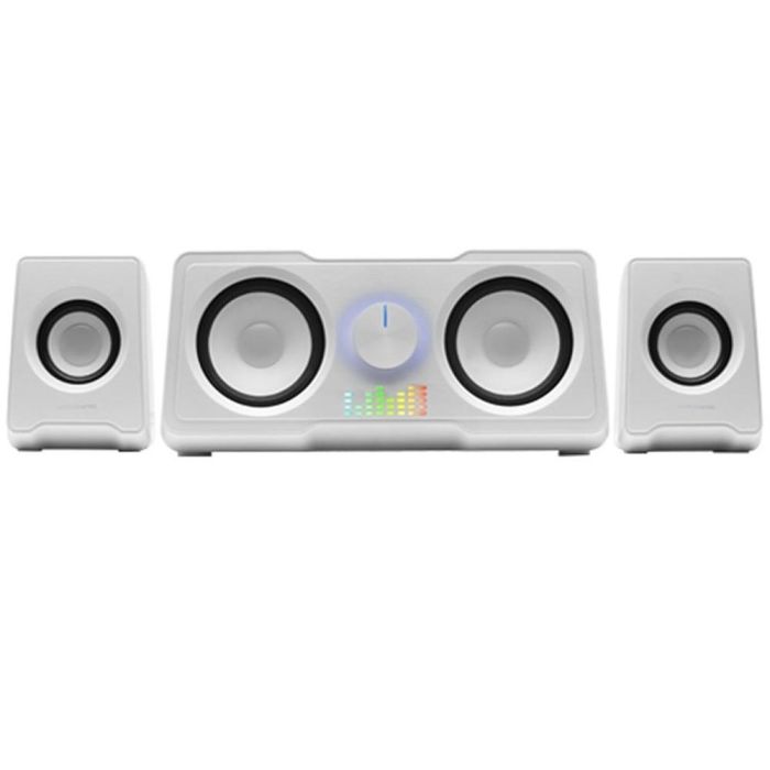 Mars Gaming MS22W Altavoces 2.2 de 35W con Subwoofer Dual, Procesador DSP y Flujo RGB - Sonido Potente y Conexión Jack Universal Blancos 0 Mars Gaming MS22W Altavoces 2.2 de 35W con Subwoofer Dual, Procesador DSP y Flujo RGB - Sonido Potente y Conexión Jack Universal Blancos 0