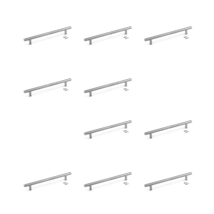 Emuca Lote de 10 tiradores para mueble Orlando, L178mm, intereje 128mm, Acero, Níquel satinado 0 Emuca Lote de 10 tiradores para mueble Orlando, L178mm, intereje 128mm, Acero, Níquel satinado 0