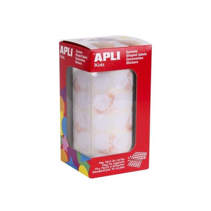 Gomets Apli Rollo 59H Circulo Ø 15 Mm Blanco 2.832 Uds. (11904)