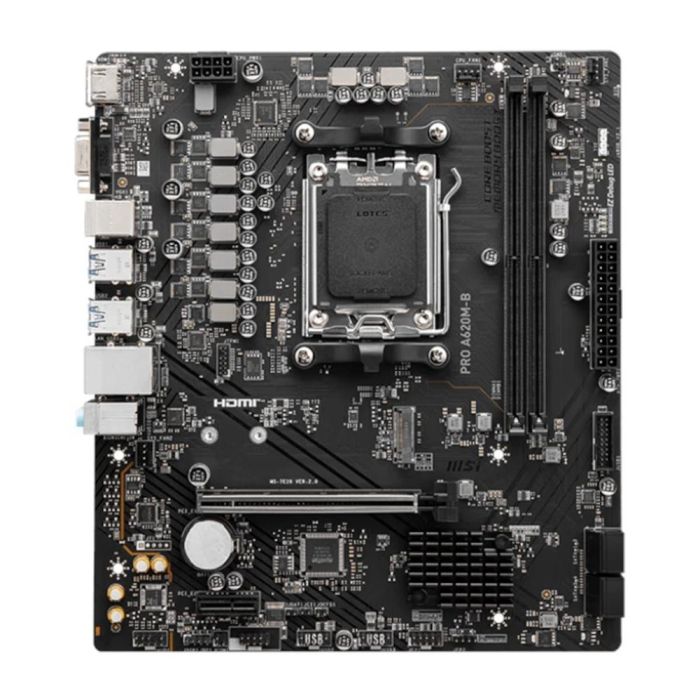 MSI 911-7E28-017 Placa Base PRO A620M-B, Socket AM5, DDR5 128GB, HDMI 2.1, 4SATA3+1M.2, Micro ATX 1 MSI 911-7E28-017 Placa Base PRO A620M-B, Socket AM5, DDR5 128GB, HDMI 2.1, 4SATA3+1M.2, Micro ATX 1