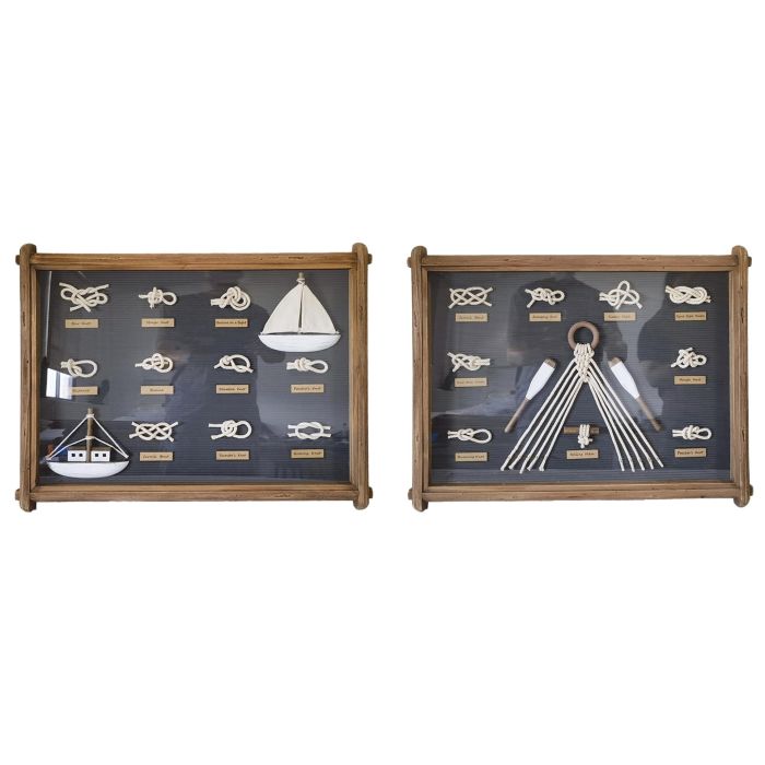 DKD Home Decor Cuadro Azul Marino Natural 4 x 45 x 59 cm (2 Unidades) DKD Home Decor Cuadro Azul Marino Natural 4 x 45 x 59 cm (2 Unidades)