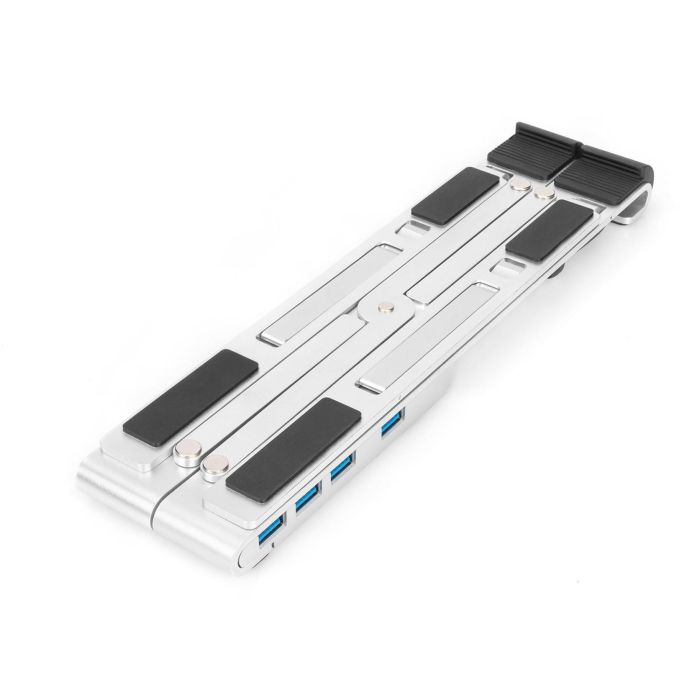 Notebook-Ständer mit integriertem USB-C™ Hub 5-Port PD Ladefunktion DIGITUS Silber 4 Notebook-Ständer mit integriertem USB-C™ Hub 5-Port PD Ladefunktion DIGITUS Silber 4