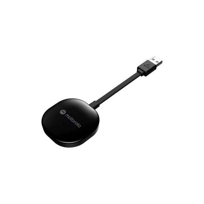 Motorola Adaptador USB-A Inalámbrico para Coche Android Auto Negro