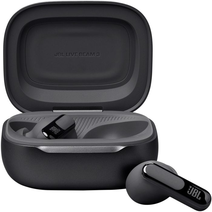JBL Live Beam 3 - Auriculares Inalámbricos Bluetooth 5.2 Intraaurales, Negro, IP55 Resistente al Agua y Polvo, 24h de Autonomía, Carga Rápida USB-C