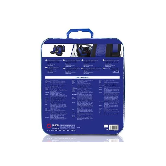Juego Fundas S-Line Azul Sparco Cs6 SPC1019AZ 2 Juego Fundas S-Line Azul Sparco Cs6 SPC1019AZ 2