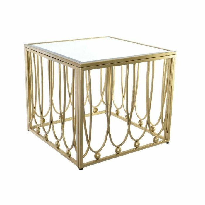 Mesa auxiliar DKD Home Decor Espejo Dorado Metal MDF (57 x 57 x 52 cm) Mesa auxiliar DKD Home Decor Espejo Dorado Metal MDF (57 x 57 x 52 cm)