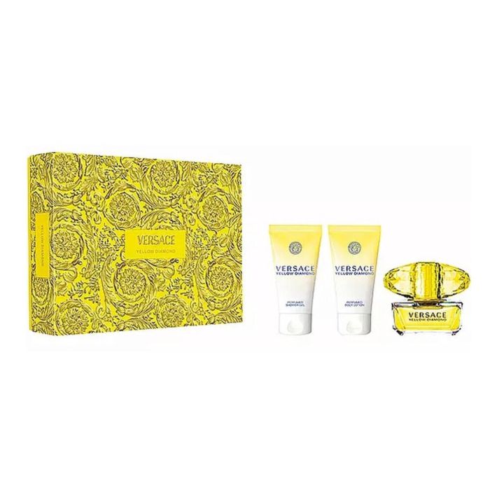 Versace Yellow diamond eau de toilette 50 ml vaporizador + gel de baño 50 ml + locion corporal 50 ml