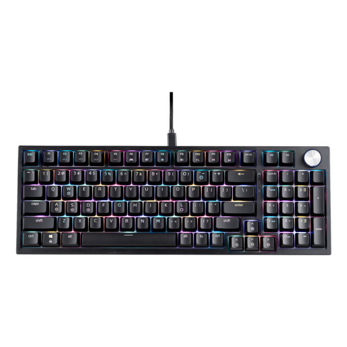 XPG SORCERER Teclado Gaming Mecánico RGB USB Español Negro con Interruptor XPG Rojo 96% y Cable USB-C Desmontable XPG SORCERER Teclado Gaming Mecánico RGB USB Español Negro con Interruptor XPG Rojo 96% y Cable USB-C Desmontable