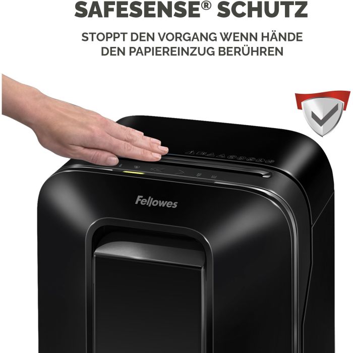 Fellowes LX201 Destructora Powershred MicroCut 12 hojas 2x12mm P-5 Negro 4