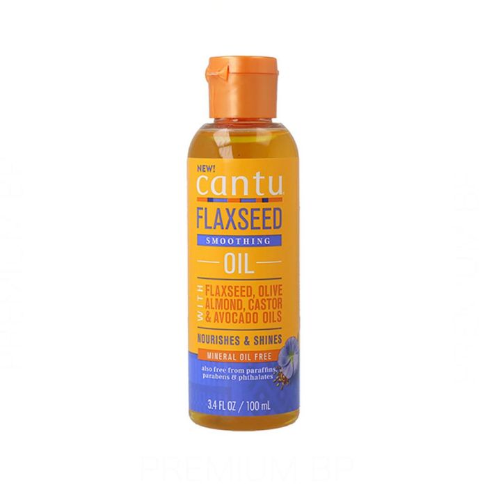 Cantu Flaxseed Smoothing Aceite 3.4Oz/100 ml - Controla el cabello rebelde y el encrespamiento Cantu Flaxseed Smoothing Aceite 3.4Oz/100 ml - Controla el cabello rebelde y el encrespamiento