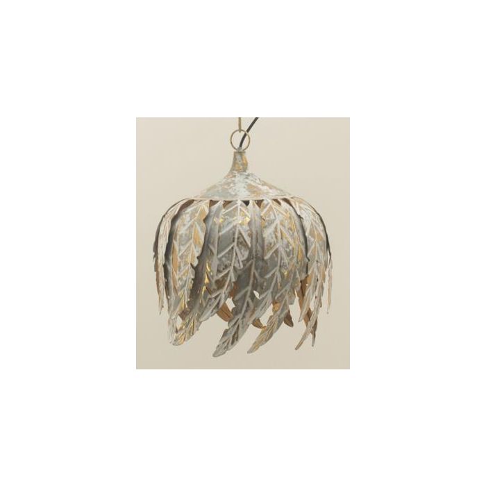 DKD Home Decor Lámpara de Techo Tropical Gris E27 de Metal 33 x 40 x 33 cm