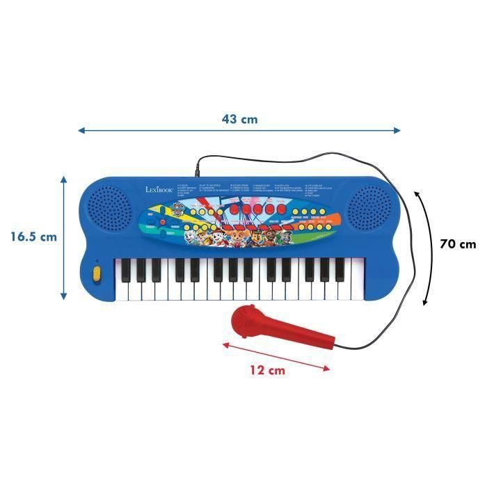 Teclado musical electrónico con micrófono (32 teclas) Paw Patrol 1 Teclado musical electrónico con micrófono (32 teclas) Paw Patrol 1