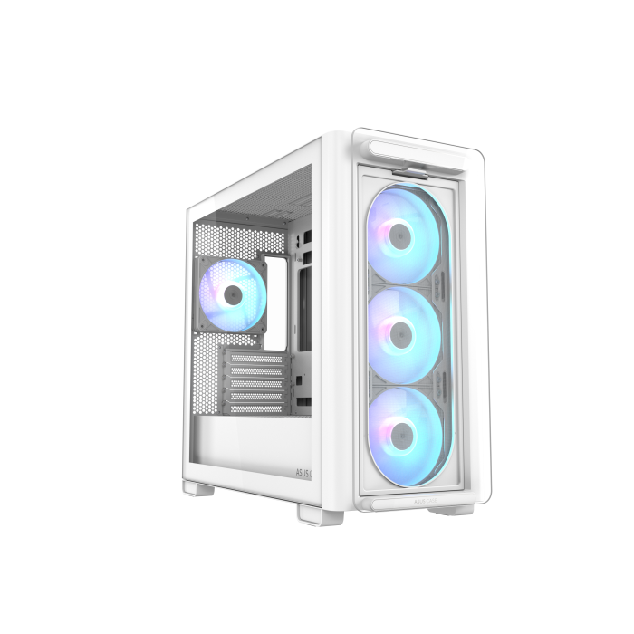Asus A23 PLUS TG ARGB WHITE - Torre PC Blanco, micro ATX/Mini-ITX, 3x120mm Ventiladores, Ref. 90DC00K3-B19010 4 Asus A23 PLUS TG ARGB WHITE - Torre PC Blanco, micro ATX/Mini-ITX, 3x120mm Ventiladores, Ref. 90DC00K3-B19010 4