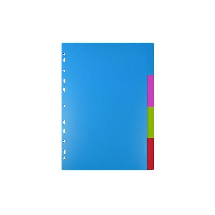 Separadores Senfort Pp Extra Grueso Opaco A4 4 Pestañas 11 Taladros