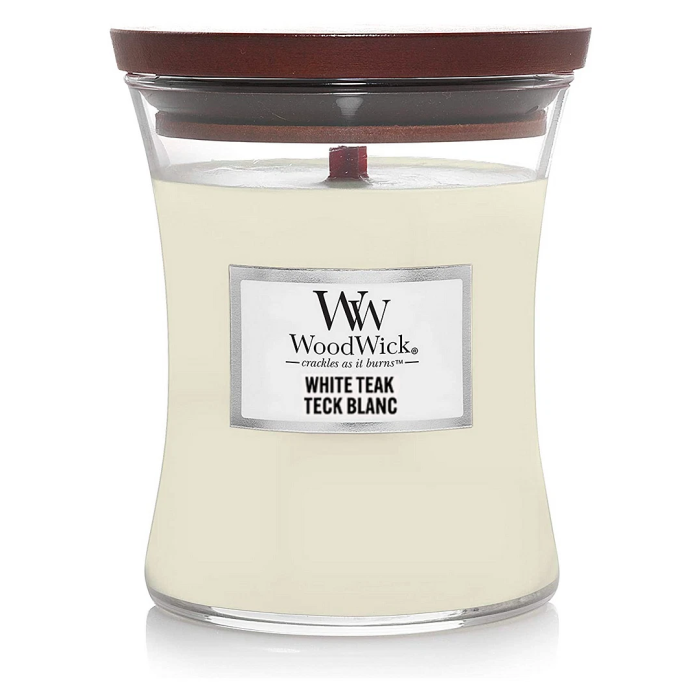 Woodwick Vela Aromática Core Medium White Teak 278 gr