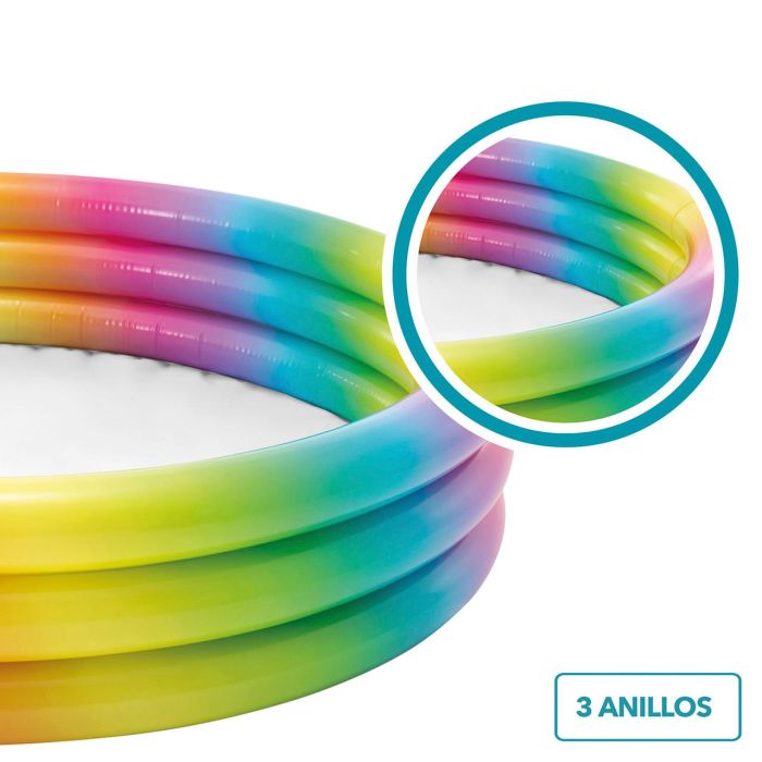 INTEX Piscina Hinchable 58439NP 3 Aros Multicolor 147x33cm 1