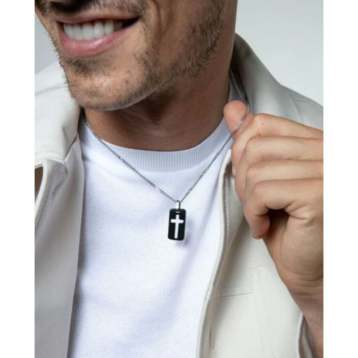 Colgante Hombre Viceroy 75377C01019 Plateado Negro 1