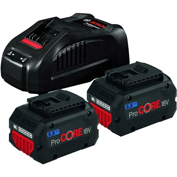 Bosch Professional 1600A0214C Paquete de 2x Baterías Procore 18V 5.5Ah en Caja de Cartón Bosch Professional 1600A0214C Paquete de 2x Baterías Procore 18V 5.5Ah en Caja de Cartón