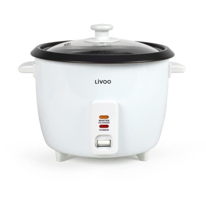 Livoo DOC111 Arrocera 1.5 L con Canasta Antiadherente, Función Calentamiento y Protección Sobrecalentamiento Blanca Livoo DOC111 Arrocera 1.5 L con Canasta Antiadherente, Función Calentamiento y Protección Sobrecalentamiento Blanca
