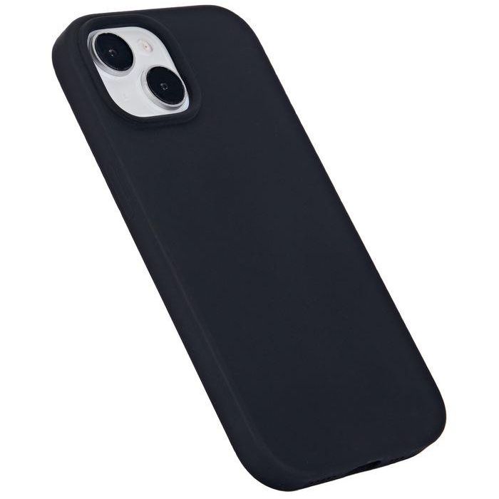 eSTUFF INFINITE ROME Funda Magnética de Silicona para iPhone 15 - Negra - 81% Material Reciclado 1