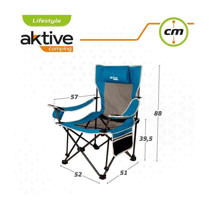 Tumbona camping poliester con almohada aktive 152x54x75cm 11 Tumbona camping poliester con almohada aktive 152x54x75cm 11