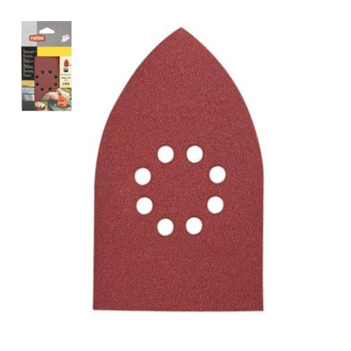 EHLIS 5 Patines de Lija Abrasiva Delta B&D de 100x170mm, Grano P80, para Lijadoras Multiherramienta o Orbitales