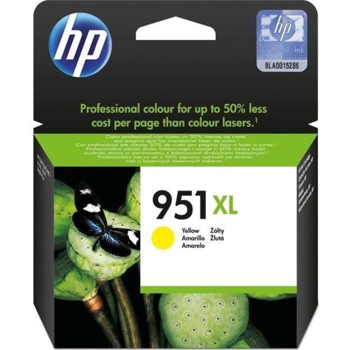 HP CN048AE Cartucho de tinta 951XL amarillo original de alto rendimiento para OfficeJet Pro 251dw, 276dw, 8100, 8600, 8610, 8620 HP CN048AE Cartucho de tinta 951XL amarillo original de alto rendimiento para OfficeJet Pro 251dw, 276dw, 8100, 8600, 8610, 8620